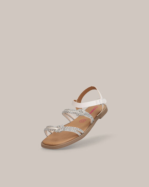 Sandalias Planas Con Brillos